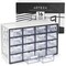 Arteza 16 - Drawer Multipurpose Semi - Clear Storage Cabinet in Gray